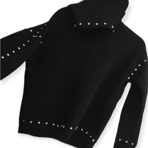 Gem Detailed Black Hoodie - S - Picture 3 of 5